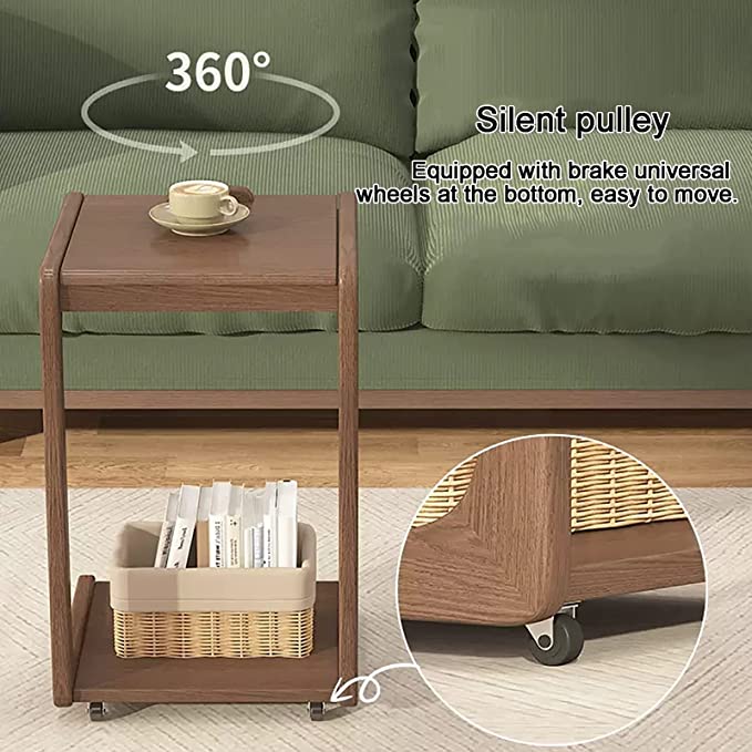 Multifunctional Adjustable Rolling Nightstand