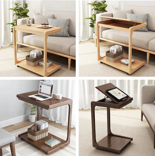 Multifunctional Adjustable Rolling Nightstand