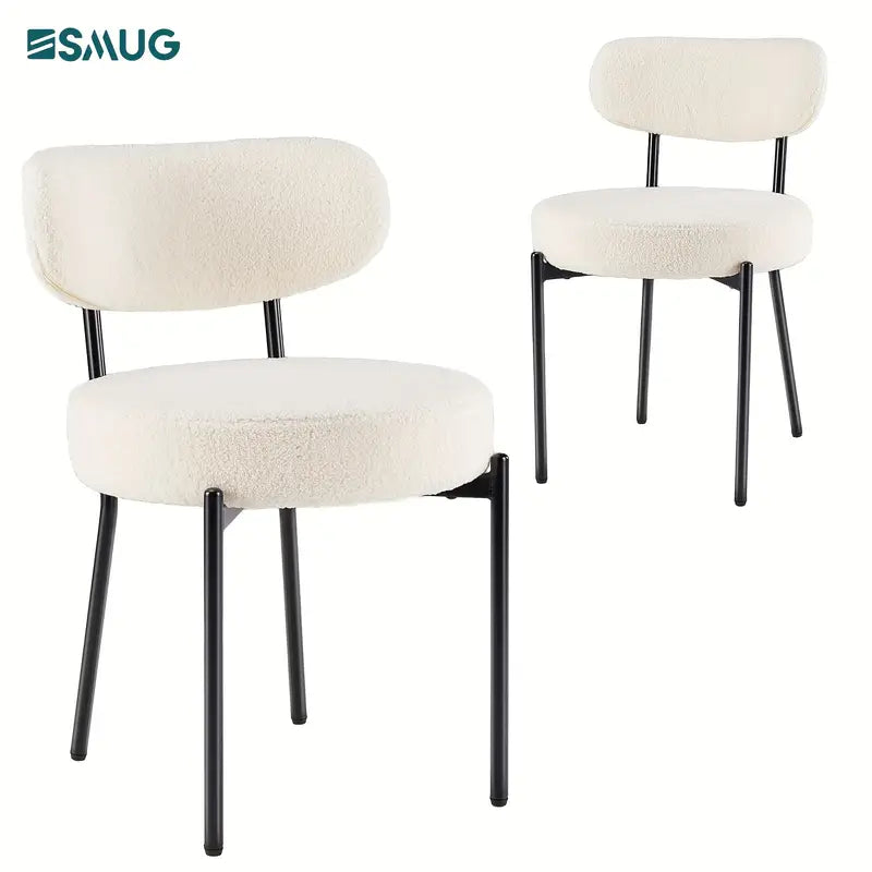 Mid-Century Modern Metal Dining Chair Set