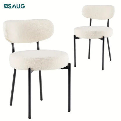 Mid-Century Modern Metal Dining Chair Set