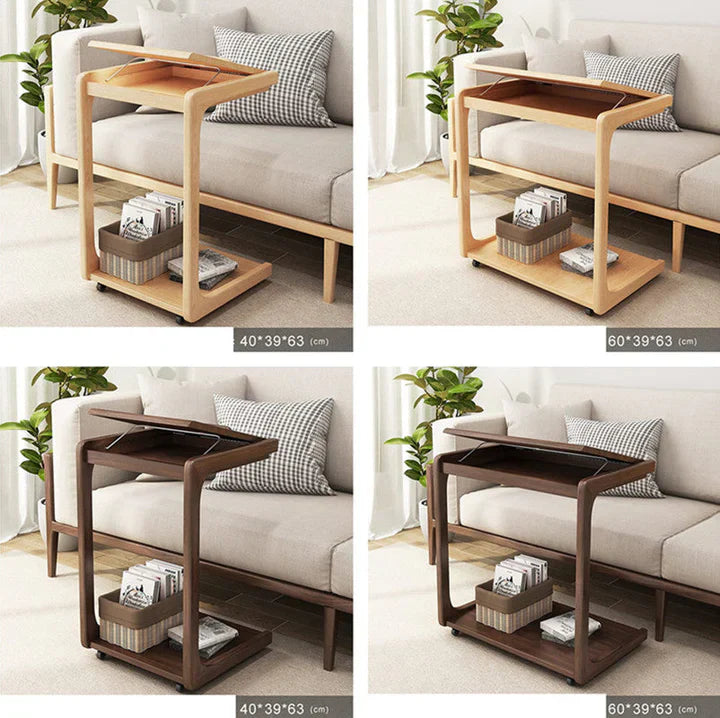 Multifunctional Adjustable Rolling Nightstand